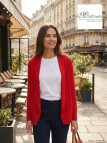 Gilet Blazer Femme Rouge PULF2005C - Élégance & Confort