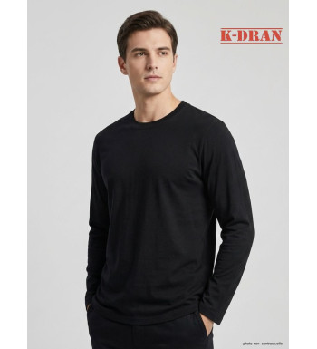 Tee-shirt Manches Longues Homme K-Dran KH0008N - Noir Acrylique