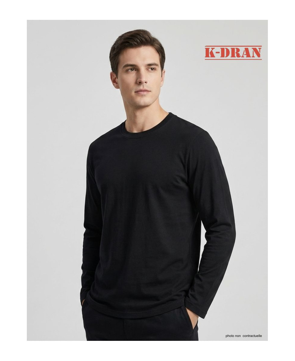Tee-shirt Manches Longues Homme K-Dran KH0008N - Noir Acrylique