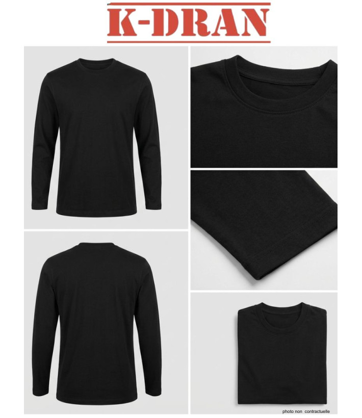 Tee-shirt Manches Longues Homme K-Dran KH0008N - Noir Acrylique