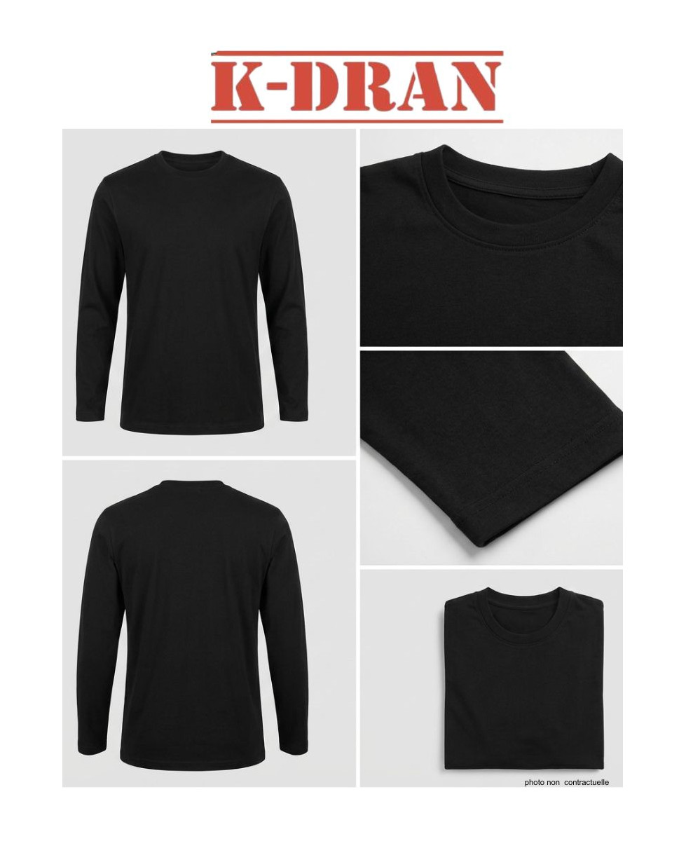 Tee-shirt Manches Longues Homme K-Dran KH0008N - Noir Acrylique