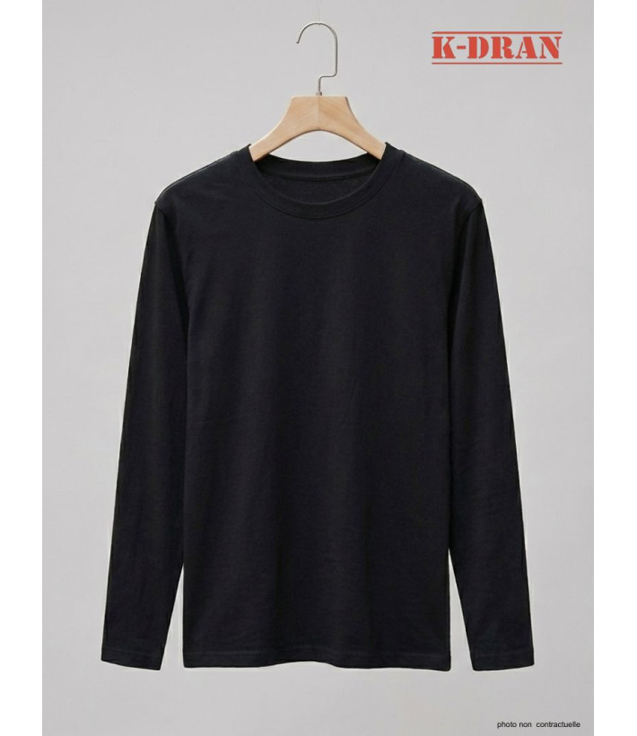 Tee-shirt Manches Longues Homme K-Dran KH0008N - Noir Acrylique