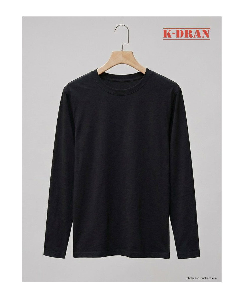 Tee-shirt Manches Longues Homme K-Dran KH0008N - Noir Acrylique