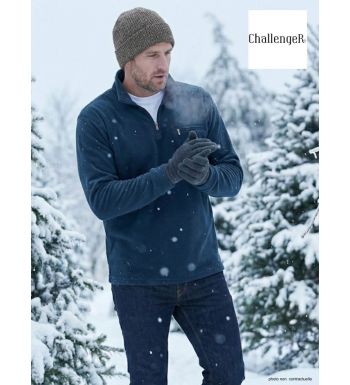 Sweat Polaire Col Zippé 1 Poche Caribou1 Challenger