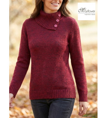 Pull Col Cassé Femme Mayflower DEFI2R - Modulable & Chic