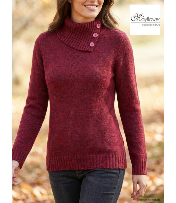Pull Col Cassé Femme Mayflower DEFI2R - Modulable & Chic