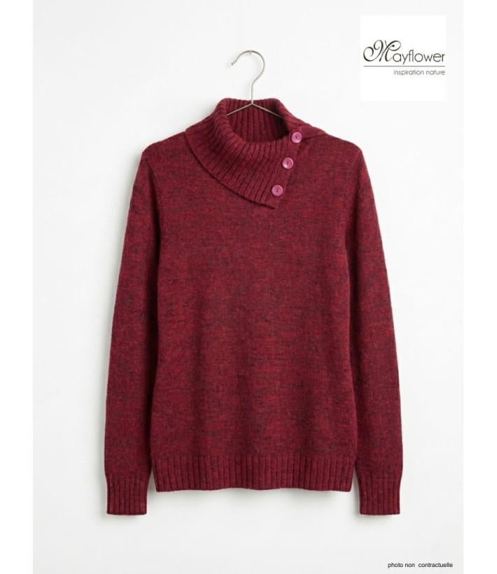 Pull Col Cassé Femme Mayflower DEFI2R - Modulable & Chic