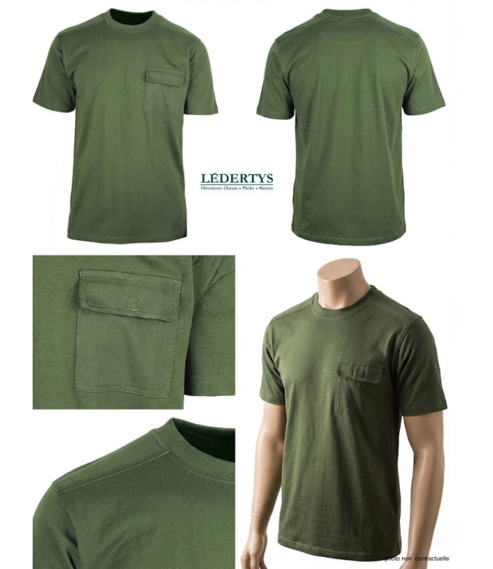 Tee-shirt Chasse Homme Ledertys - Renforts Épaules & Poche