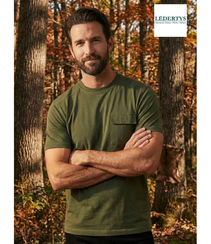 Tee-shirt Chasse Homme Ledertys - Renforts Épaules & Poche