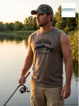 Tee-shirt Sans Manches Ledertys LY0598C avec Motif Truite