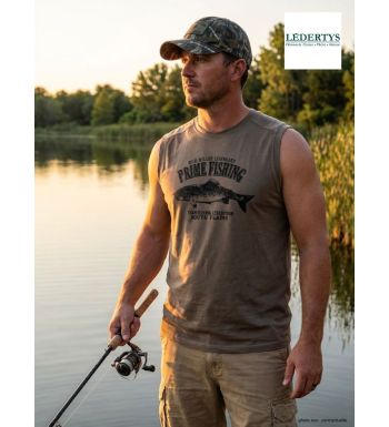 Tee-shirt Sans Manches Ledertys LY0598C avec Motif Truite