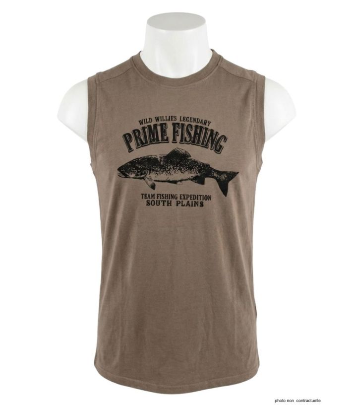 Tee-shirt Sans Manches Ledertys LY0598C avec Motif Truite