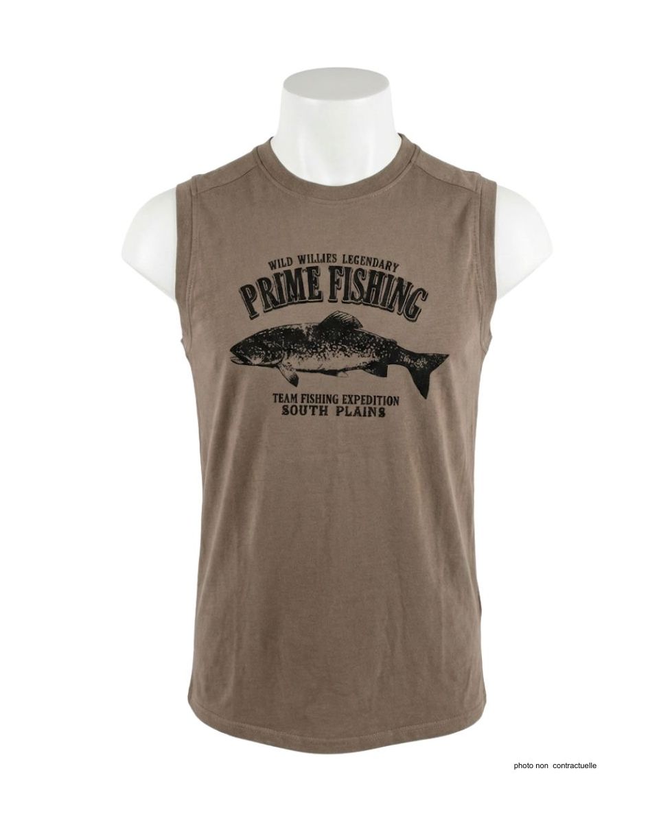 Tee-shirt Sans Manches Ledertys LY0598C avec Motif Truite