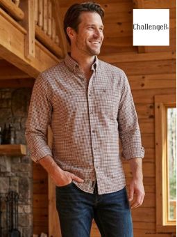 Chemise Manches Longues Homme Challenger Troglo1 à Carreaux