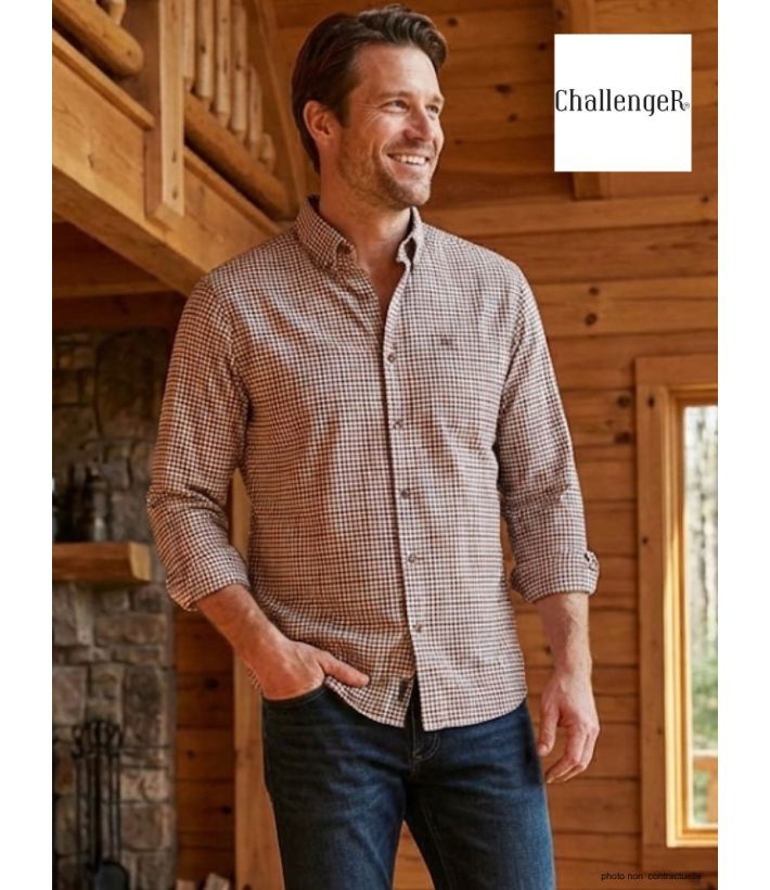 Chemise Manches Longues Homme Challenger Troglo1 à Carreaux