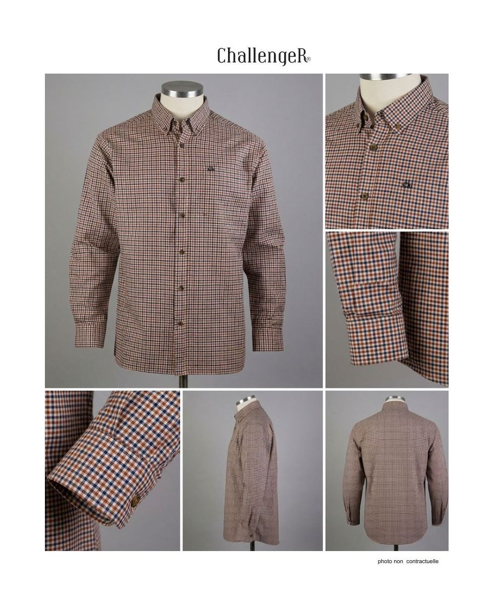 Chemise Manches Longues Homme Challenger Troglo1 à Carreaux