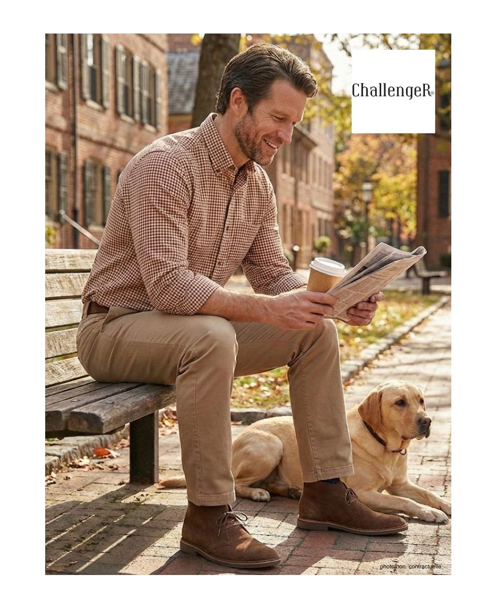 Chemise Manches Longues Homme Challenger Troglo1 à Carreaux