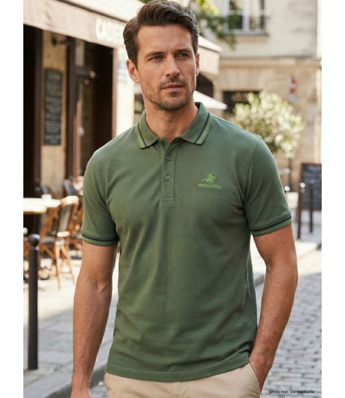 Polo Manches Courtes Homme Winchester Rogan1 Vert Olive