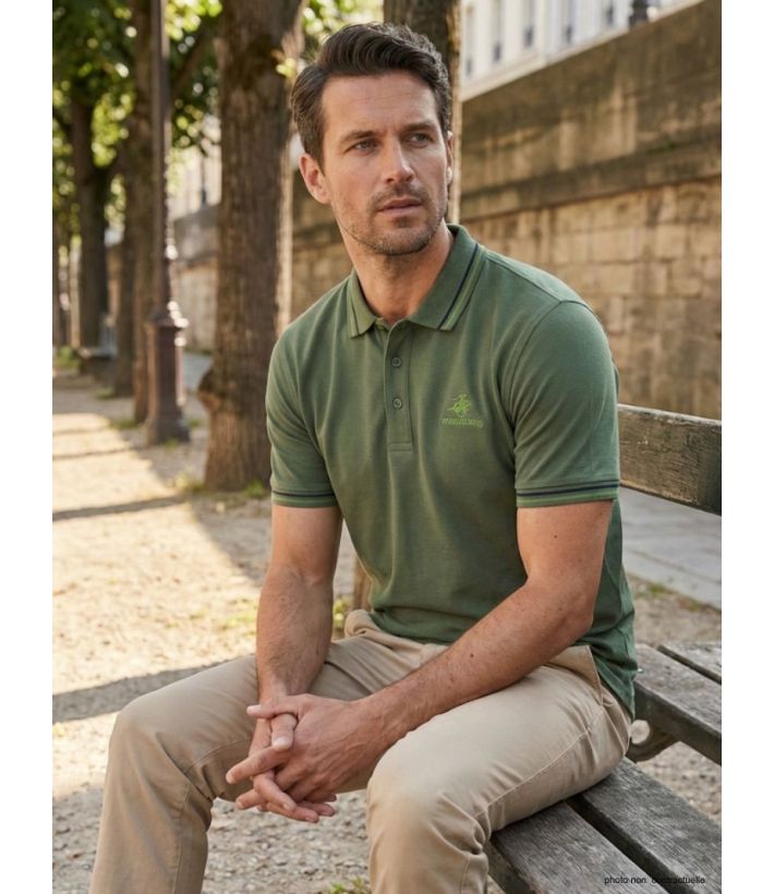 Polo Manches Courtes Homme Winchester Rogan1 Vert Olive