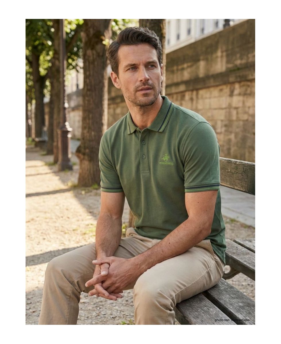 Polo Manches Courtes Homme Winchester Rogan1 Vert Olive