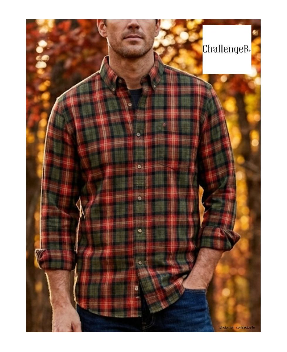 Chemise Manches Longues Homme CH2024 à Carreaux Tricolores