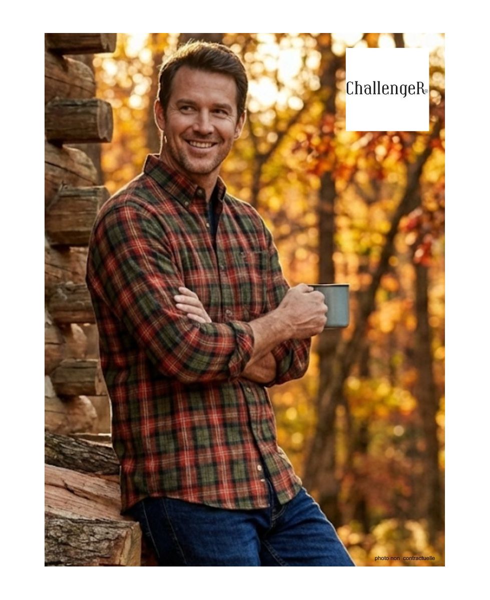 Chemise Manches Longues Homme CH2024 à Carreaux Tricolores