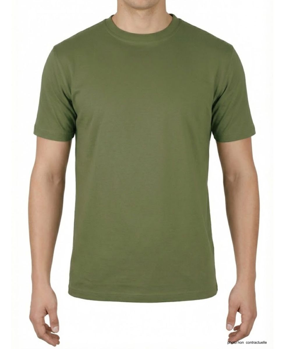 Tee-shirt Uni Homme Ledertys Kaki (Réf. R600)