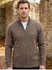 Cardigan Full Zip Homme Ledertys Marron en Laine LY0717
