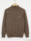 Cardigan Full Zip Homme Ledertys Marron en Laine LY0717