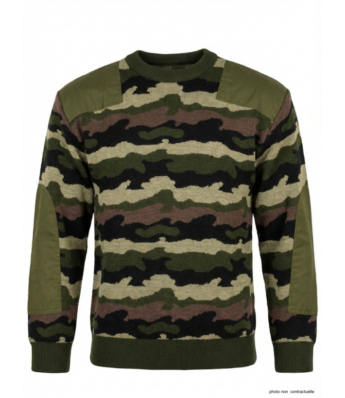 Pull Chasse Camouflage Ledertys Homme - Laine & Acrylique