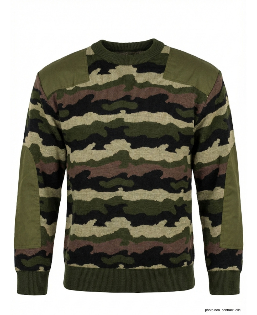Pull Chasse Camouflage Ledertys Homme - Laine & Acrylique