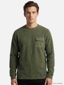 Sweat Homme Ledertys Kaki avec Poche et Renforts (Réf. LY0707)