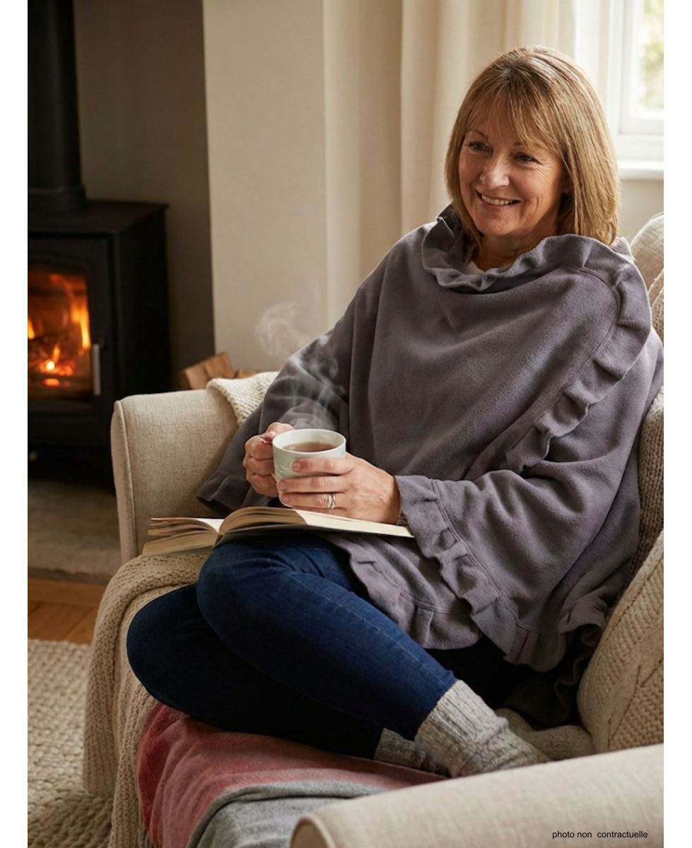 Châle / Étole Femme en Polaire Gris (Modèle Chale1G)