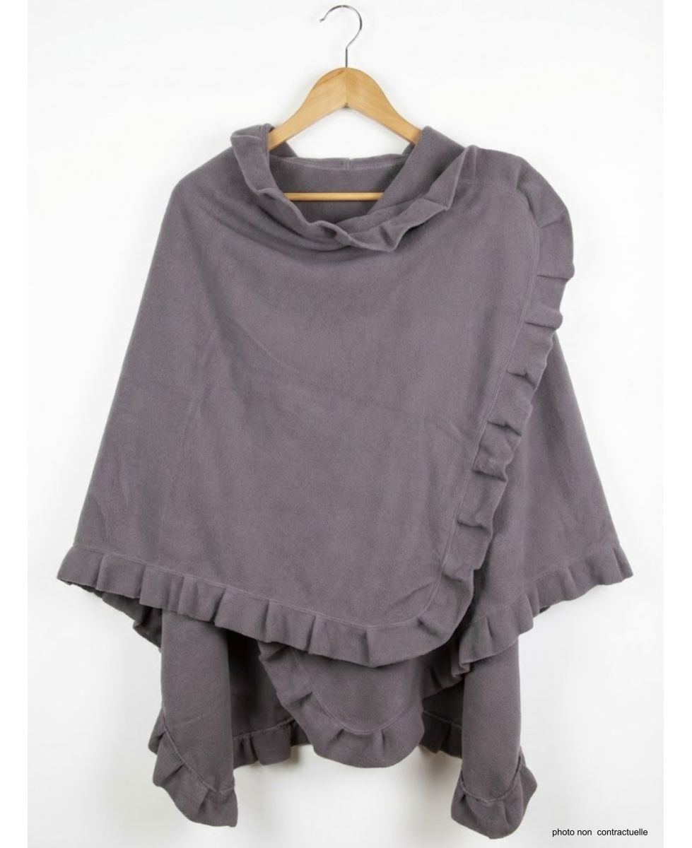 Châle / Étole Femme en Polaire Gris (Modèle Chale1G)