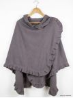 Châle / Étole Femme en Polaire Gris (Modèle Chale1G)