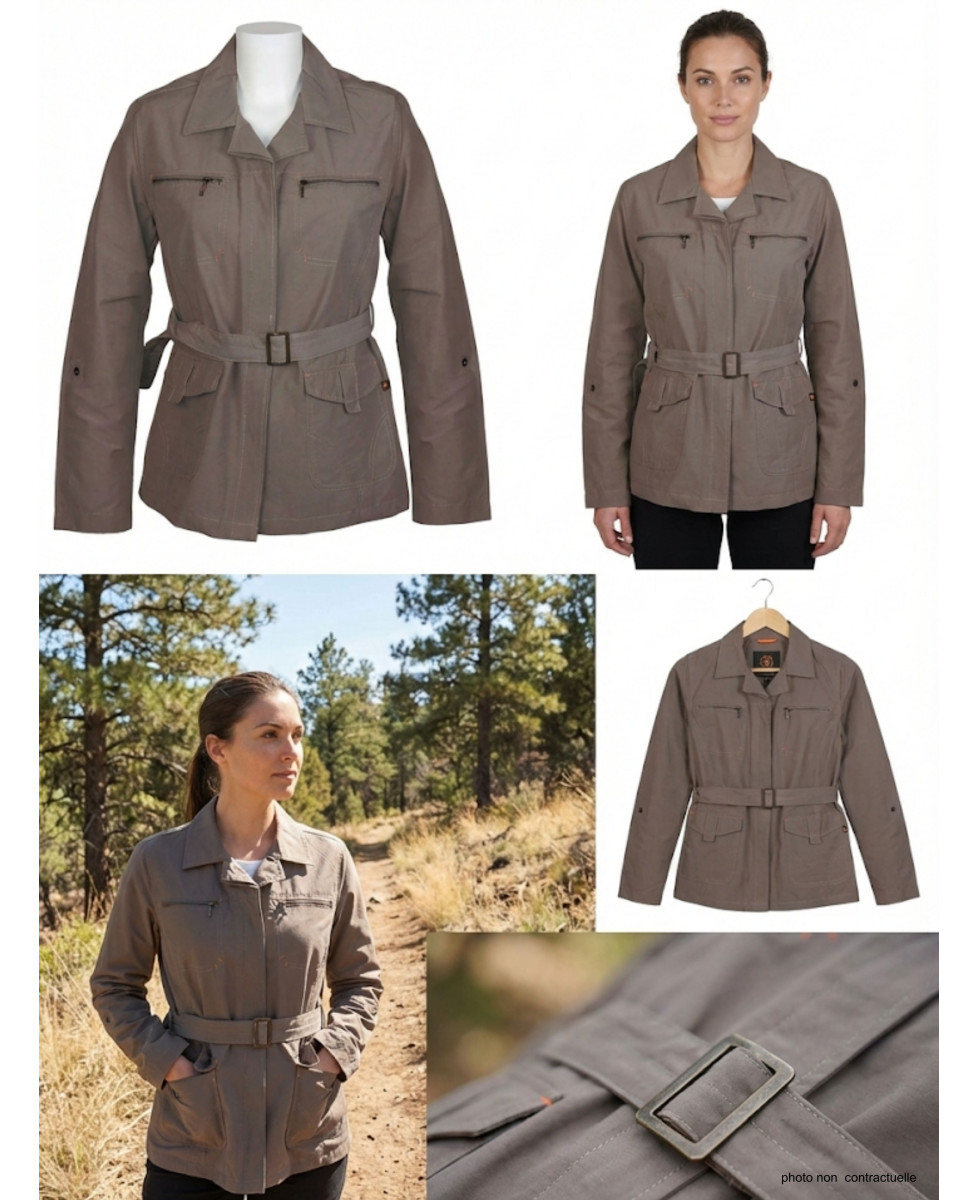 Veste Saharienne Femme Ogalo Castor Marron - Style & Aventure