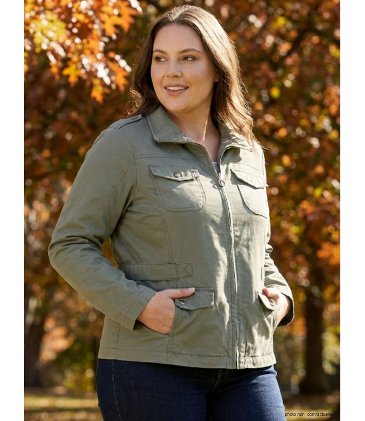 Veste Saharienne Femme Grande Taille AXMANGA1 - Confort & Style