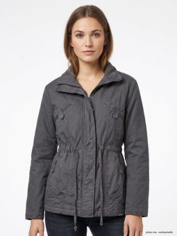 Veste Saharienne Doublée Femme Coloris "Gris" (Réf. AH1164G)