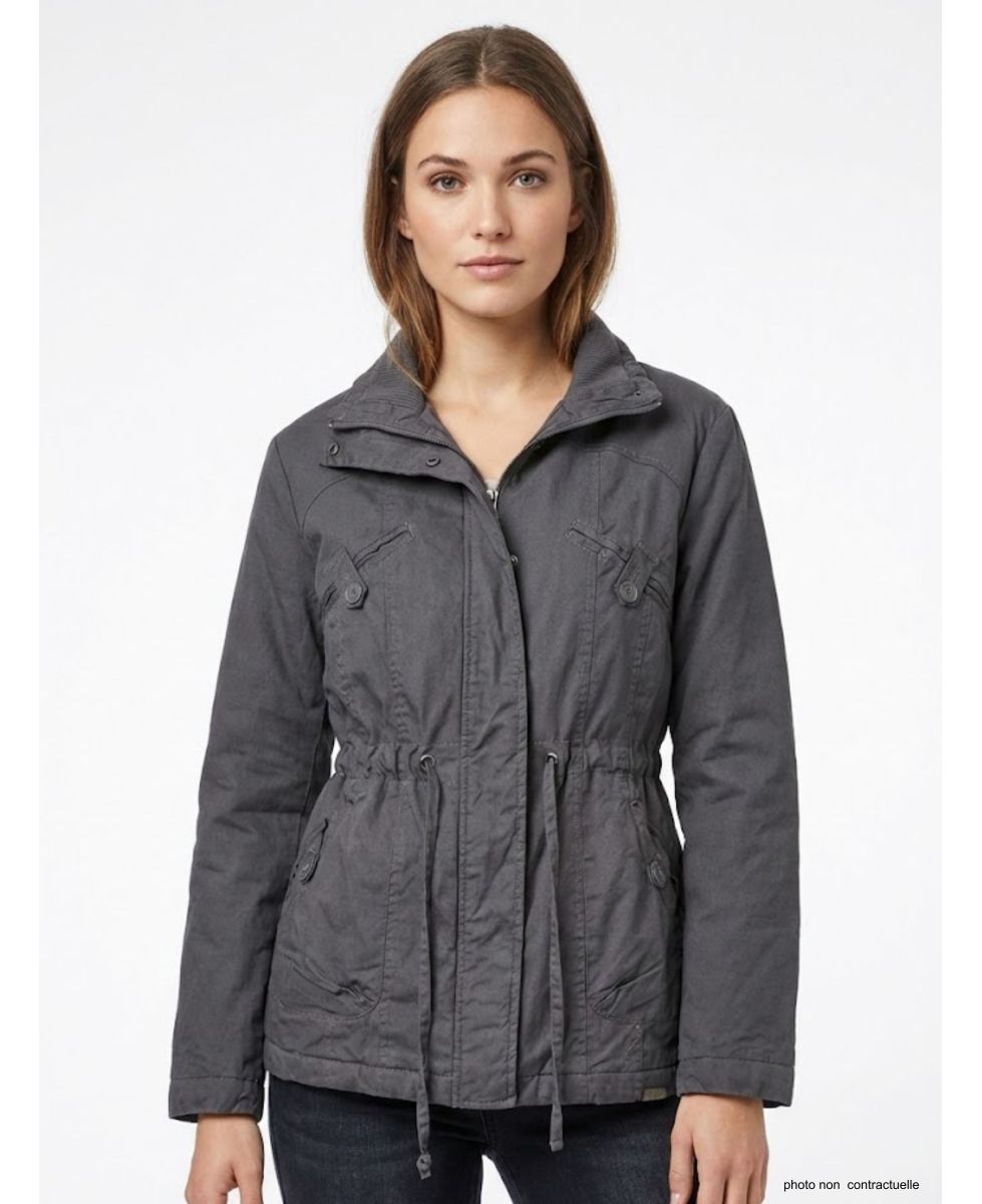 Veste Saharienne Doublée Femme Coloris "Gris" (Réf. AH1164G)