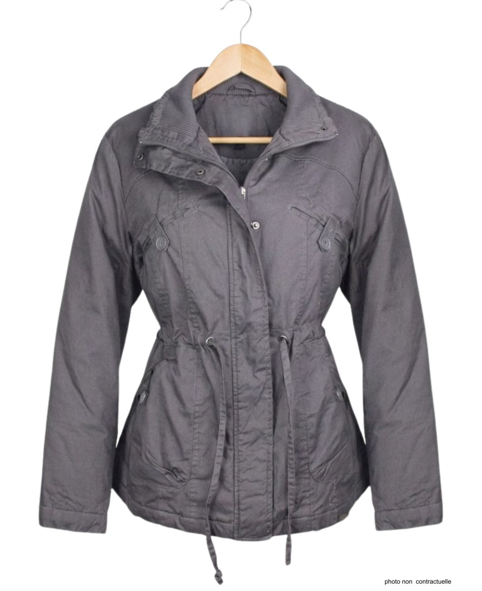 Veste Saharienne Doublée Femme Coloris "Gris" (Réf. AH1164G)