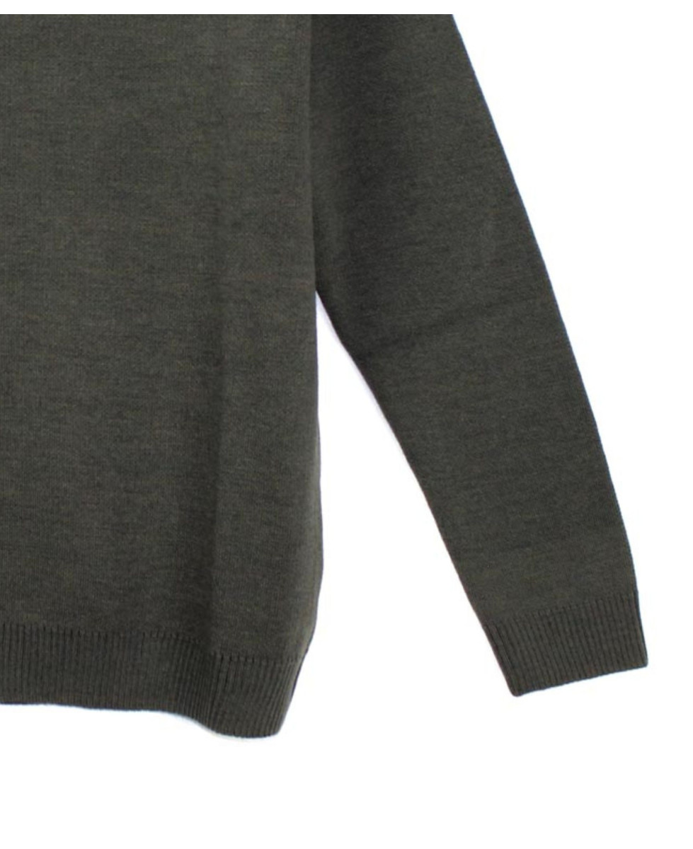 Pull homme Mayflower RH341 col polo zip Lichen