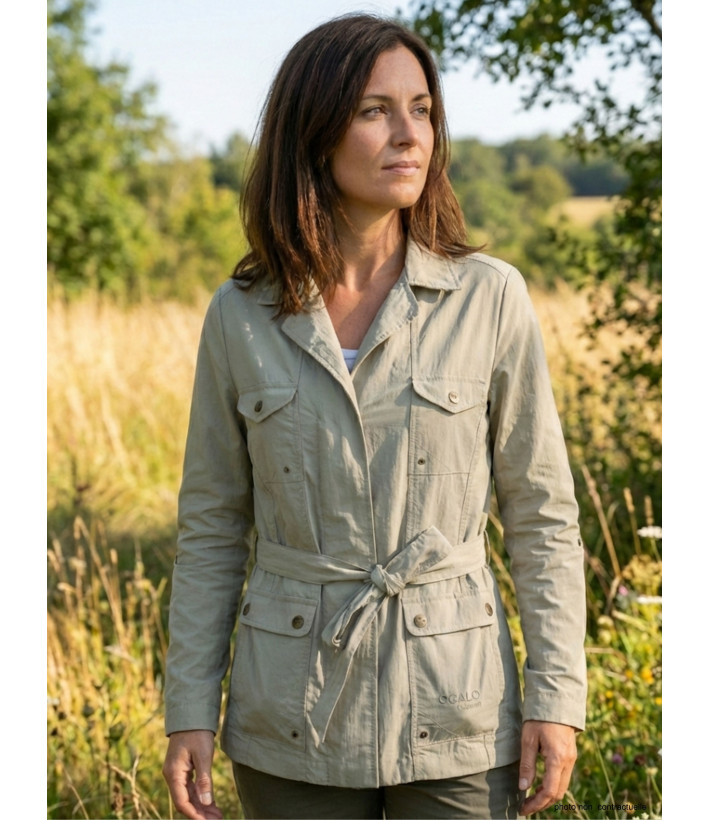 Veste Saharienne Femme Ogalo Beige (SE1186) - Nylon Léger