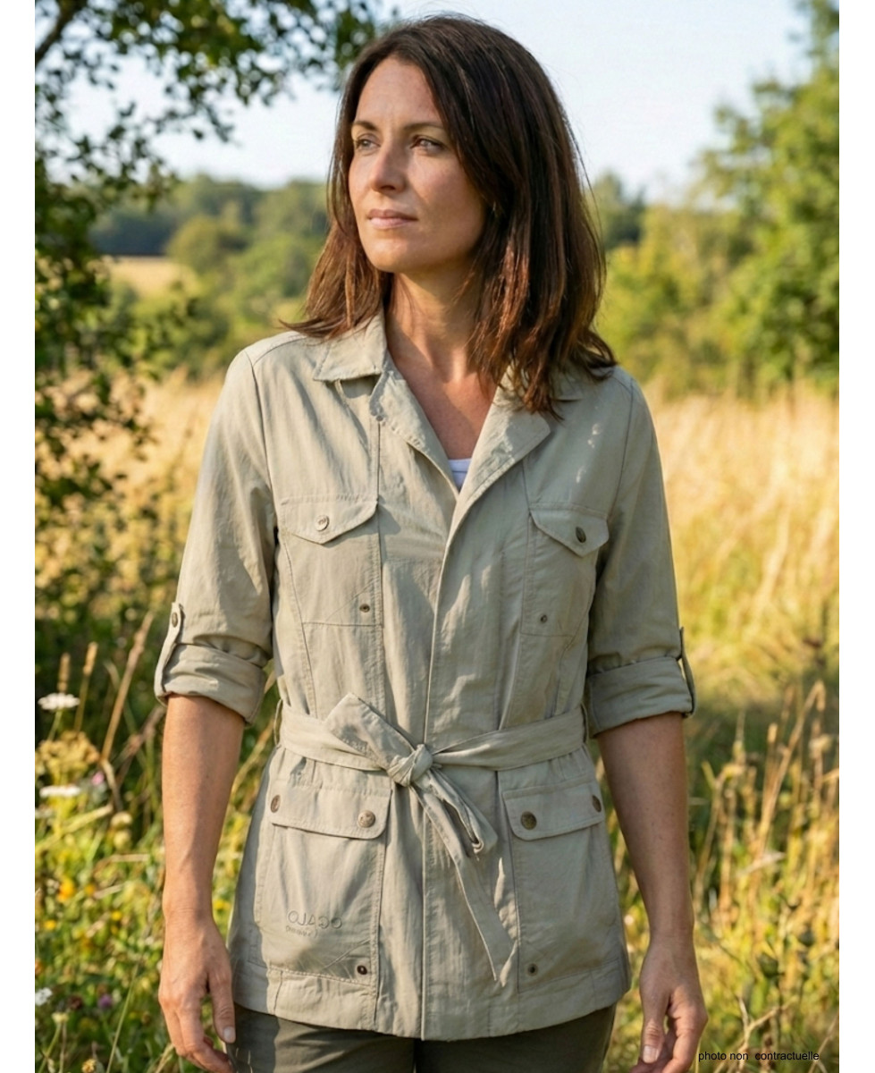 Veste Saharienne Femme Ogalo Beige (SE1186) - Nylon Léger