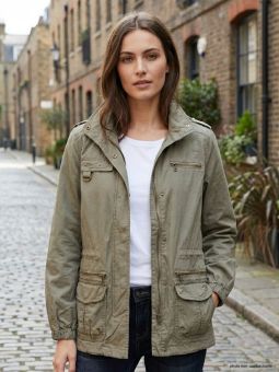 Veste Saharienne Femme Mayflower "Media1" Kaki