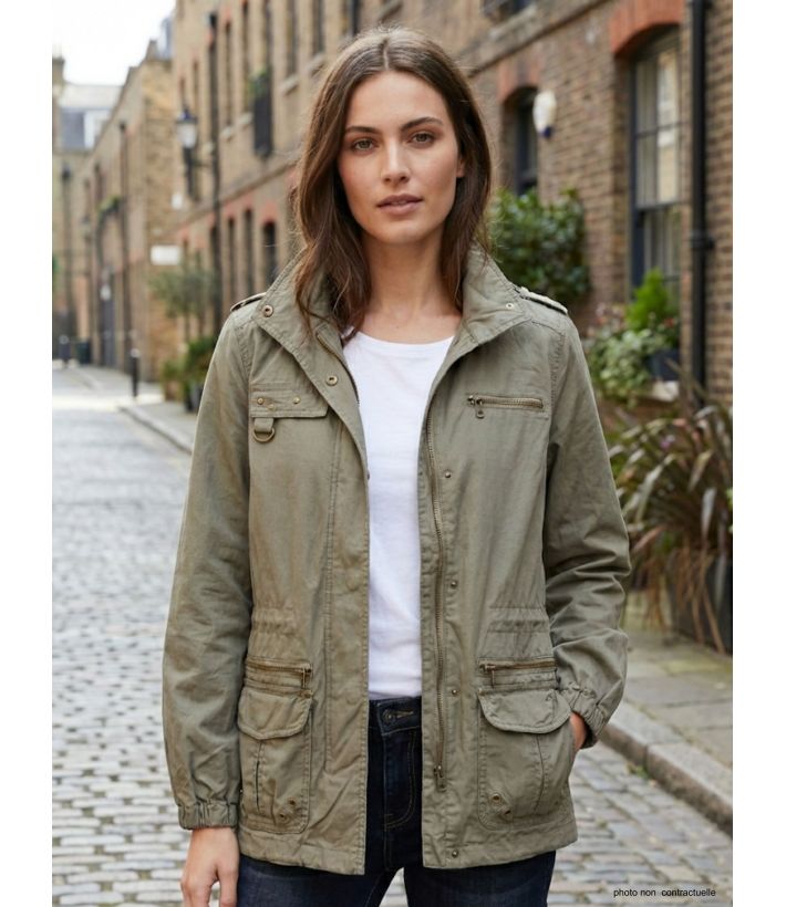 Veste Saharienne Femme Mayflower "Media1" Kaki