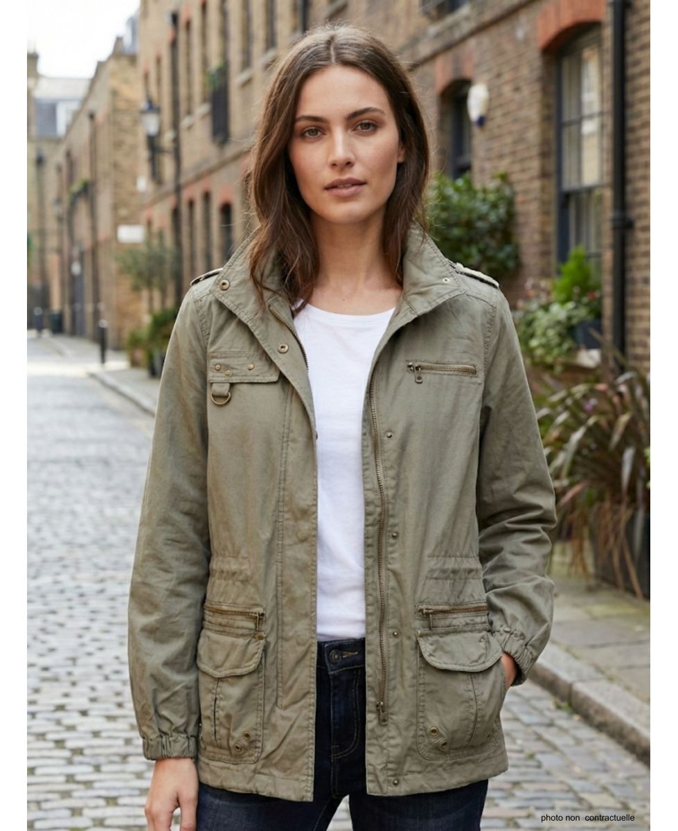 Veste Saharienne Femme Mayflower "Media1" Kaki