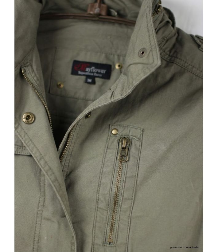 Veste Saharienne Femme Mayflower "Media1" Kaki
