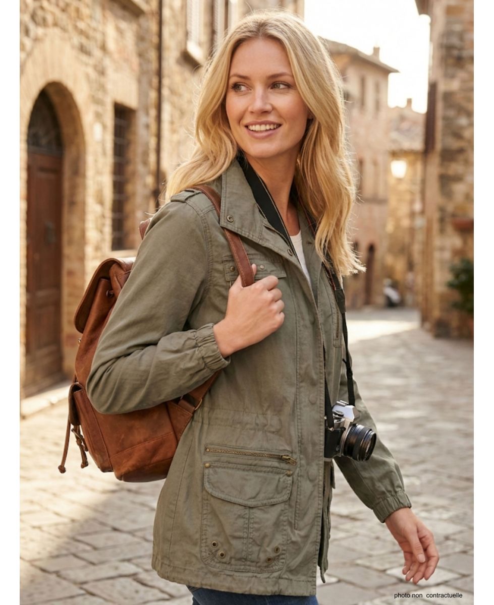 Veste Saharienne Femme Mayflower "Media1" Kaki