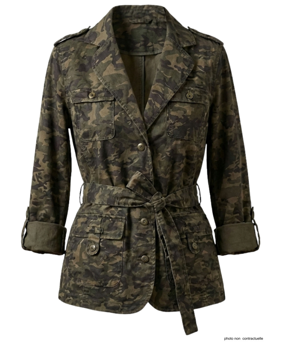 Veste Saharienne Femme Malice1 Camouflage - Style Baroudeuse