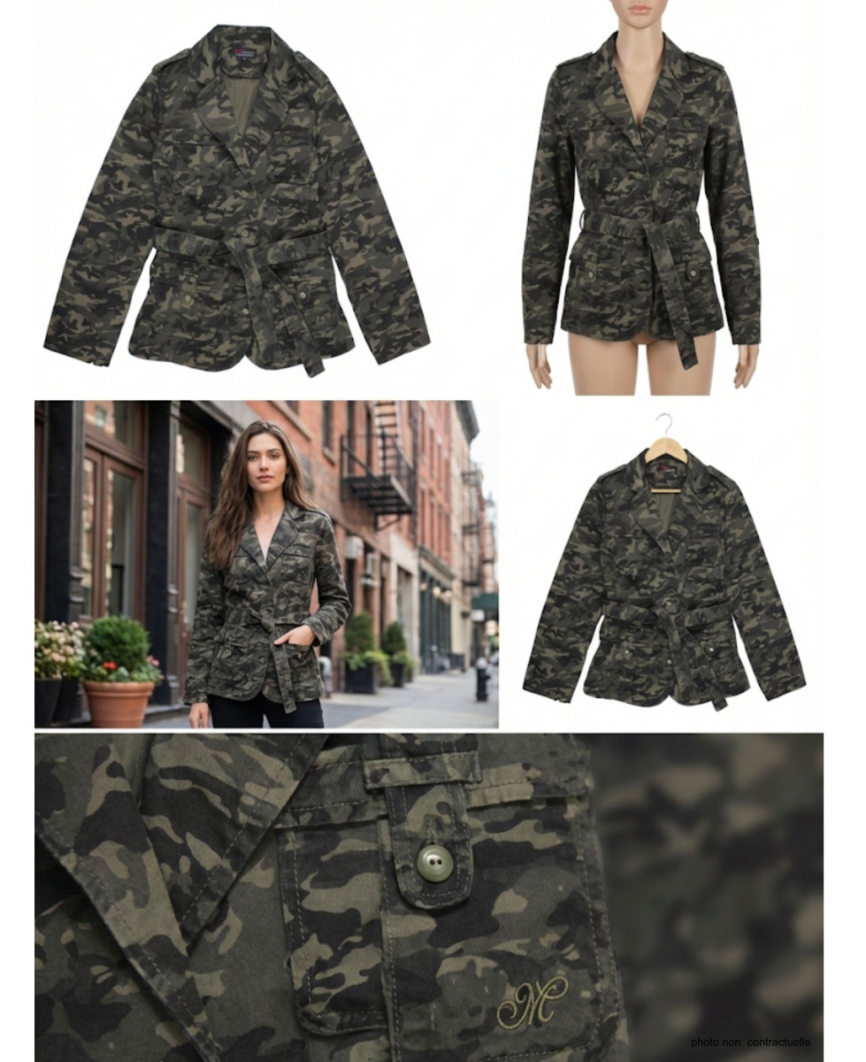 Veste Saharienne Femme Malice1 Camouflage - Style Baroudeuse